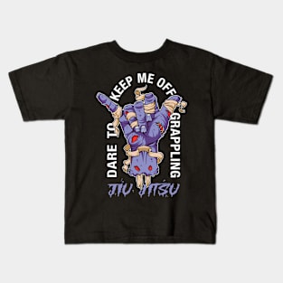 Dare to keep me off jiu-jitsu purple Kids T-Shirt